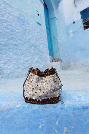 Camelia Crossbody Bag in Linen Mouzouna