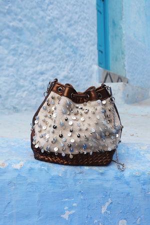 Camelia Crossbody Bag in Linen Mouzouna