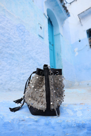 Camelia Crossbody Bag in Pewter Mouzouna